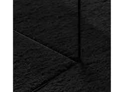 Alfombra De Cocina-Alfombra HUARTE de pelo corto suave y lavable negra 160x230 cm Negro