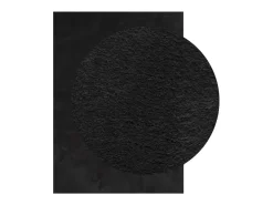 Alfombra De Cocina-Alfombra HUARTE de pelo corto suave y lavable negra 160x230 cm Negro
