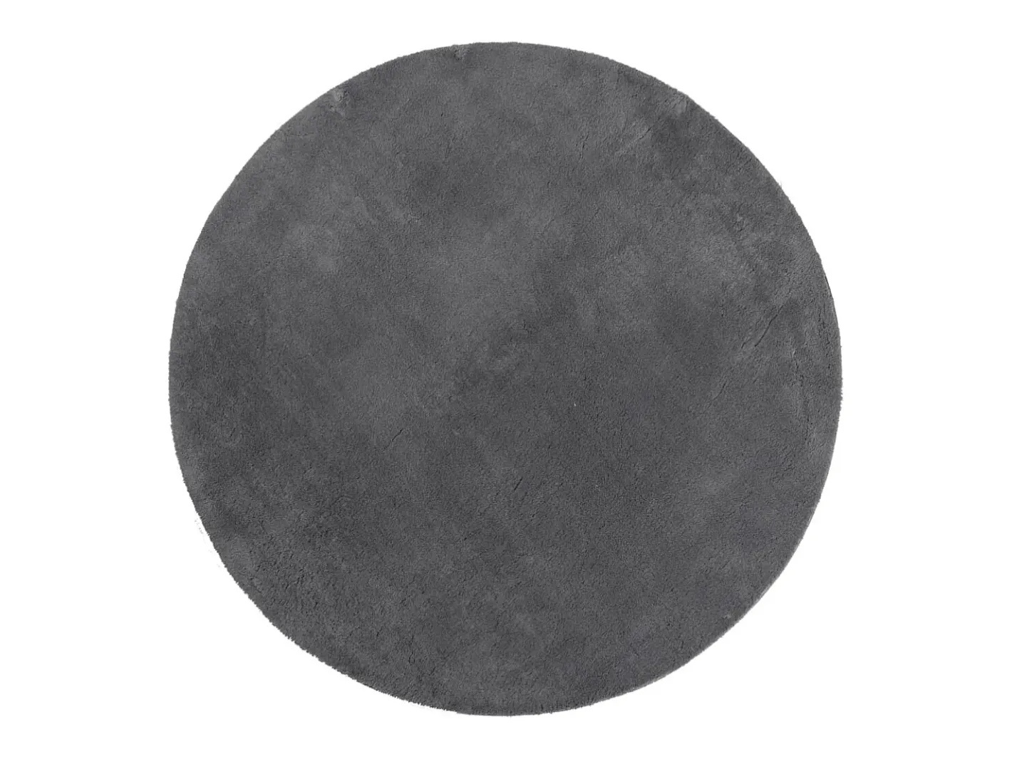 New Alfombra HUARTE de pelo corto suave y lavable en color antracita Ø 120 cm Gris