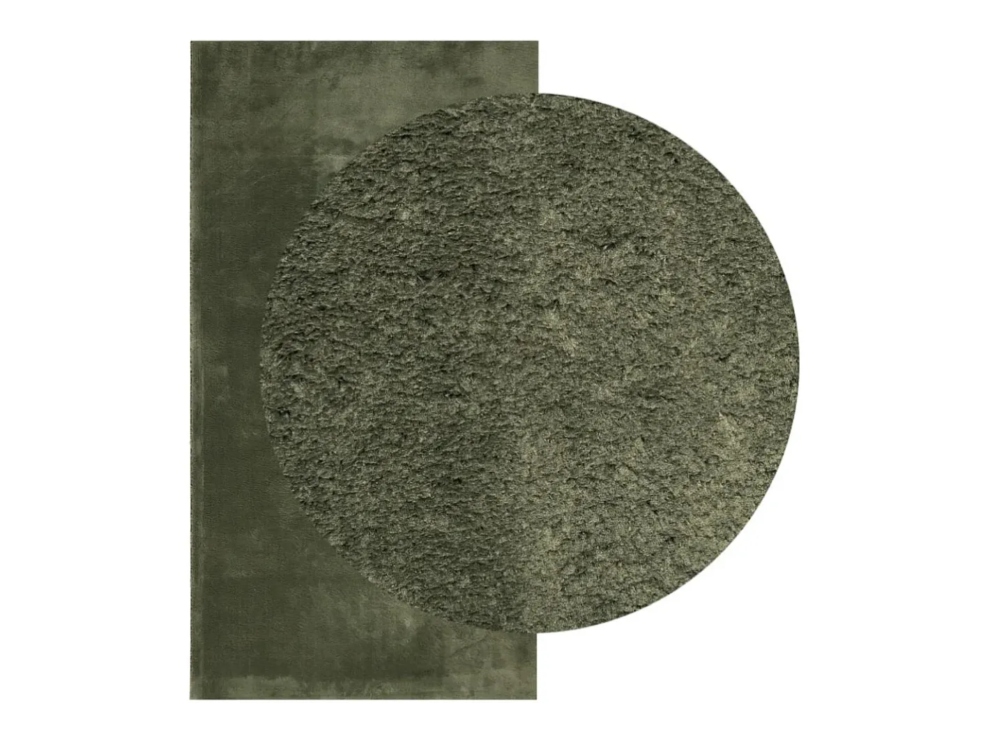 Alfombra HUARTE de pelo corto suave y lavable bosque 80x150cm Verde