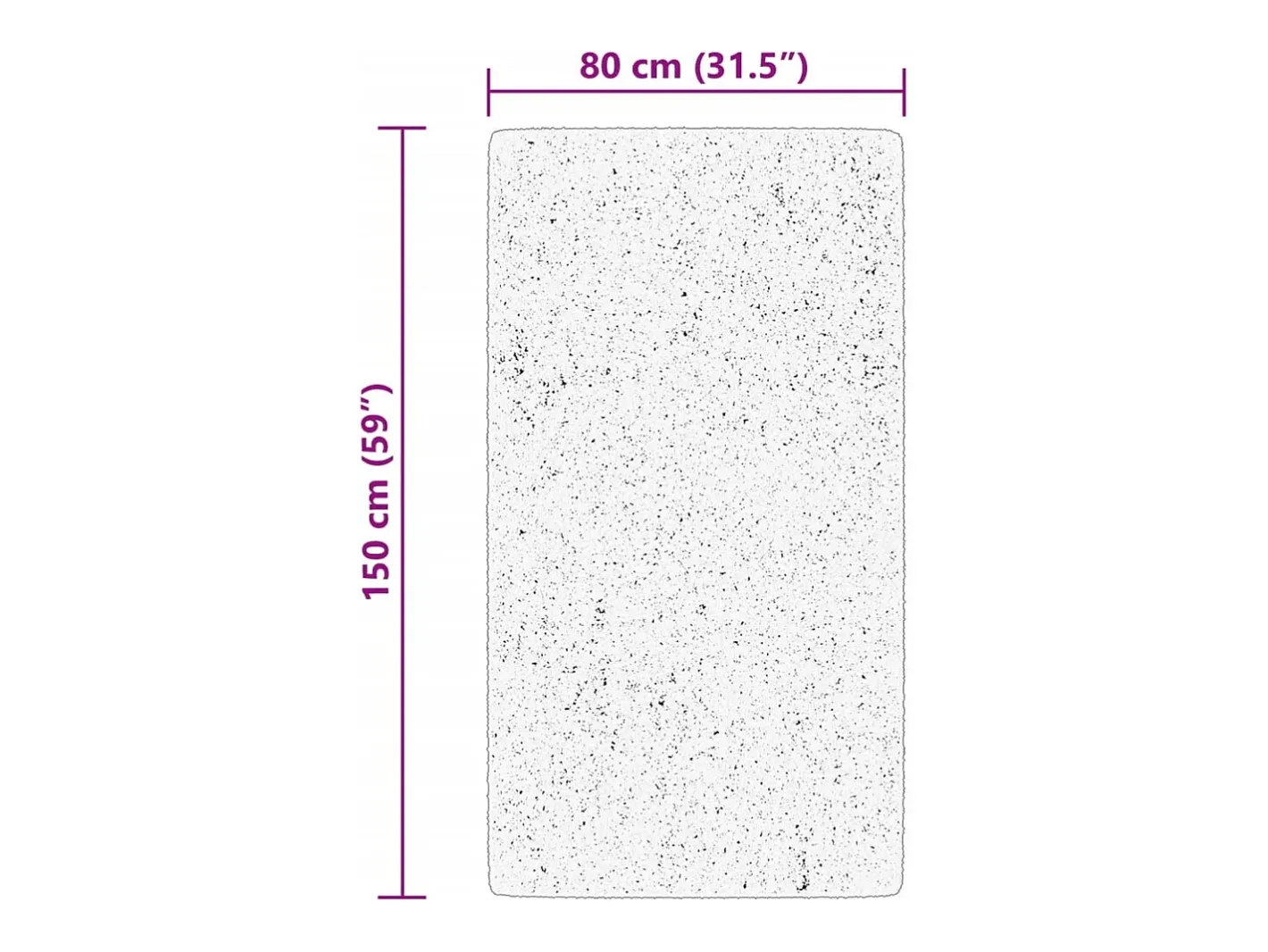 Alfombra HUARTE de pelo corto suave y lavable 80x150 cm Beige New