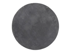 Alfombra De Cocina|Alfombra Redonda-Alfombra HUARTE de pelo corto suave y lavable, color antracita, Ø 80 cm Gris