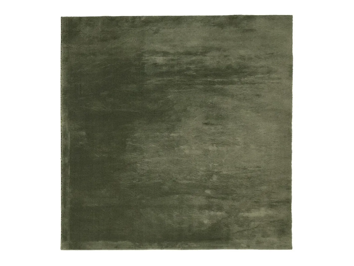 Alfombra De Cocina|Alfombra Redonda-Alfombra HUARTE de pelo corto suave y lavable color bosque 200x200 cm Verde
