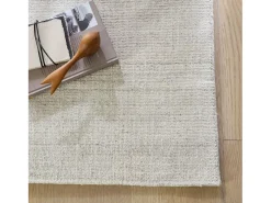Alfombra De Salón-Alfombra Hygge de viscosa y lana 190x290 cm Boston Beige