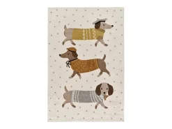 Alfombra Infantil-Alfombra infantil - perros salchicha - blanco - 120 x 170 cm - BEATS Blanco / Multicolor