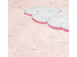 Alfombra infantil 160x230 cm unicornio antideslizante lavable Rosa