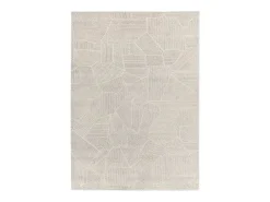 New Alfombra interior - abstracto - beige / gris - 200 x 290 cm - PORTO Gris / Beige