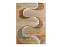 Alfombra De Salón-Alfombra interior - abstracto - terracota - 140 x 200 cm - LIBET Naranja / Verde / Beige / Multicolor