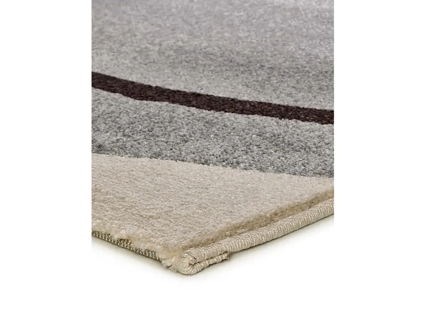 Alfombra interior - abstracto - beige / gris - 80 x 150 cm - LESSIA Gris / Beige Discount