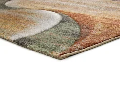 New Alfombra interior - abstracto - terracota - 120 x 170 cm - LIBET Naranja / Verde / Beige / Multicolor