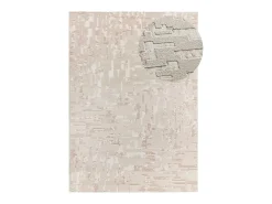 Alfombra interior - abstracto con relieve - - 80 x 150 cm - BARESA Beige Discount