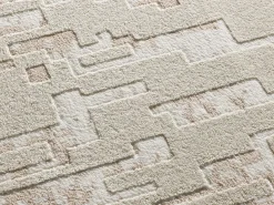 Alfombra interior - abstracto con relieve - - 80 x 150 cm - BARESA Beige Discount