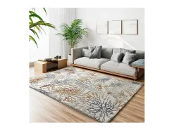 Hot Alfombra interior - abstracto con relieve - - 160 x 230 cm - AMARA Crema / Multicolor