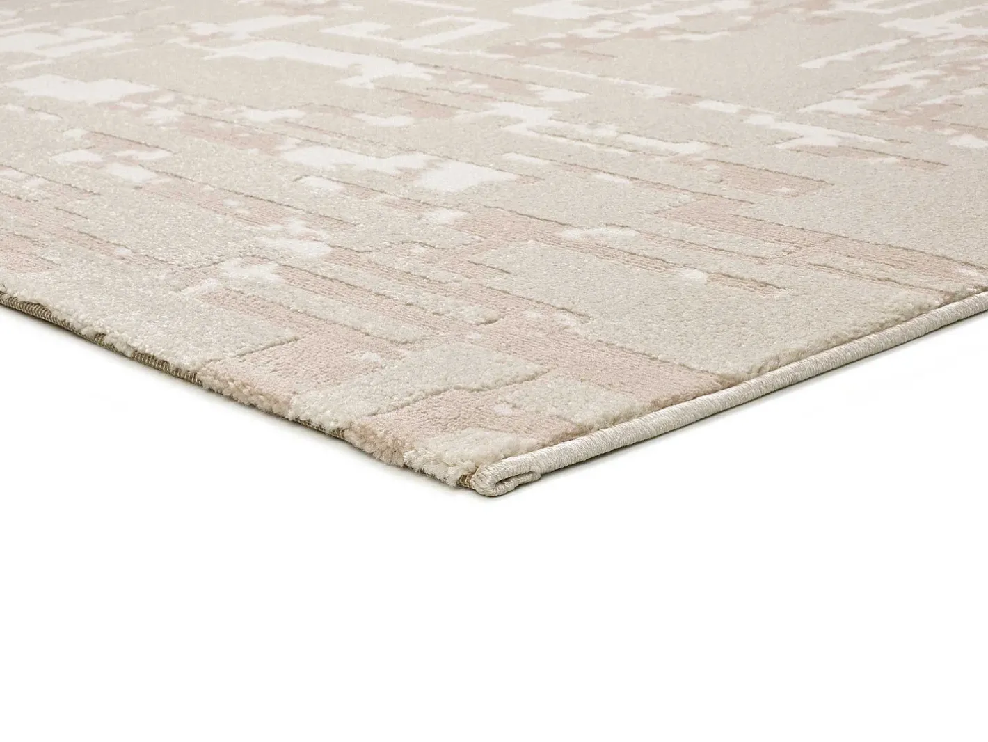 New Alfombra interior - abstracto con relieve - - 133 x 190 cm - BARESA Beige