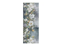Alfombra De Cocina-Alfombra interior - dibujos con flores - multicolor - 52 x 100 cm - RICCI Gris claro