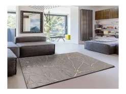 Best Alfombra interior - efecto mármol - - 140 x 200 cm - CREATION Gris