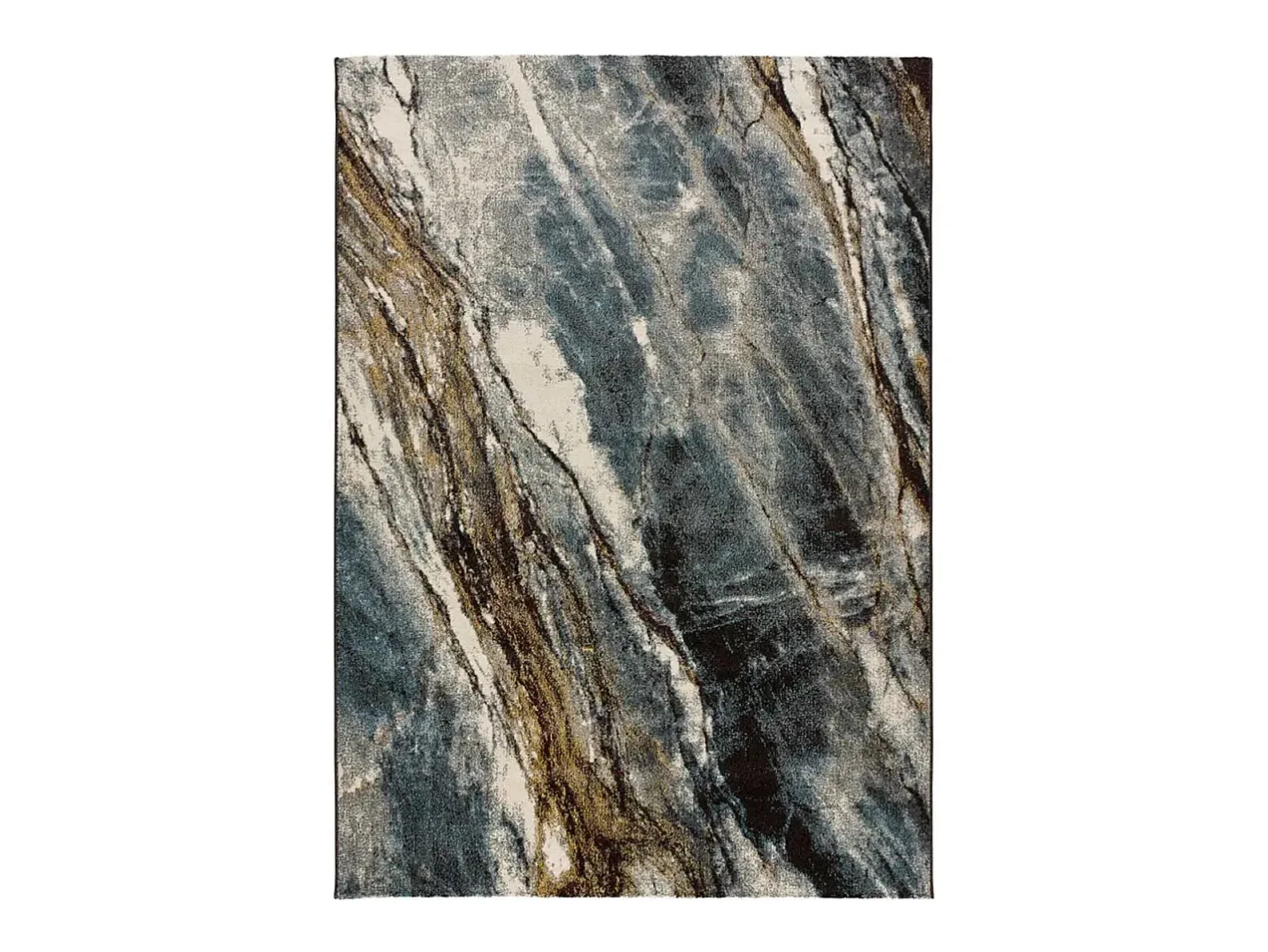 Alfombra interior - efecto mármol - - 80 x 150 cm - MARMOL MADERA Gris Discount