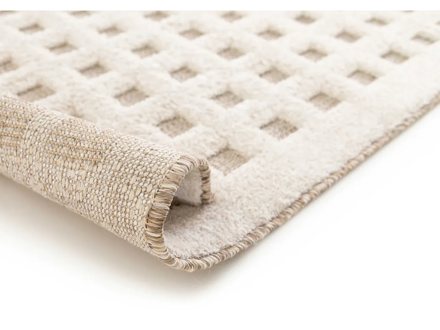Alfombra De Salón-Alfombra interior - escandinavo con relieve - blanco - 120 x 170 cm - DIENA Beige