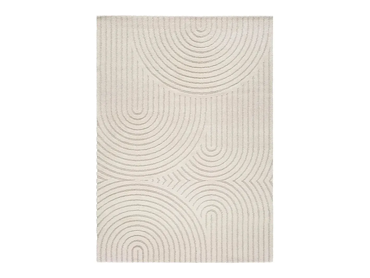 Outlet Alfombra interior - escandinavo con relieve - - 160 x 230 cm - LINA Blanco