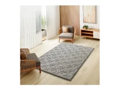 Online Alfombra interior - escandinavo con relieve - gris - 152 x 235 cm - JUNO Gris claro