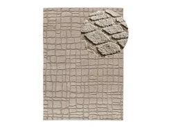 Alfombra De Salón-Alfombra interior - escandinavo con relieve - piedra - 126 x 190 cm - JUNO Topo
