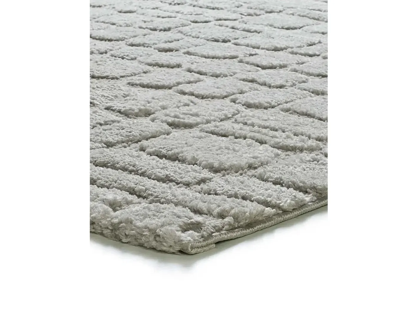 Alfombra De Salón-Alfombra interior - escandinavo con relieve - gris - 190 x 285 cm - JUNO Gris claro