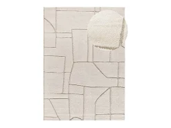 Alfombra interior - escandinavo con relieve - blanco - 80 x 150 cm - DIENA Beige Sale