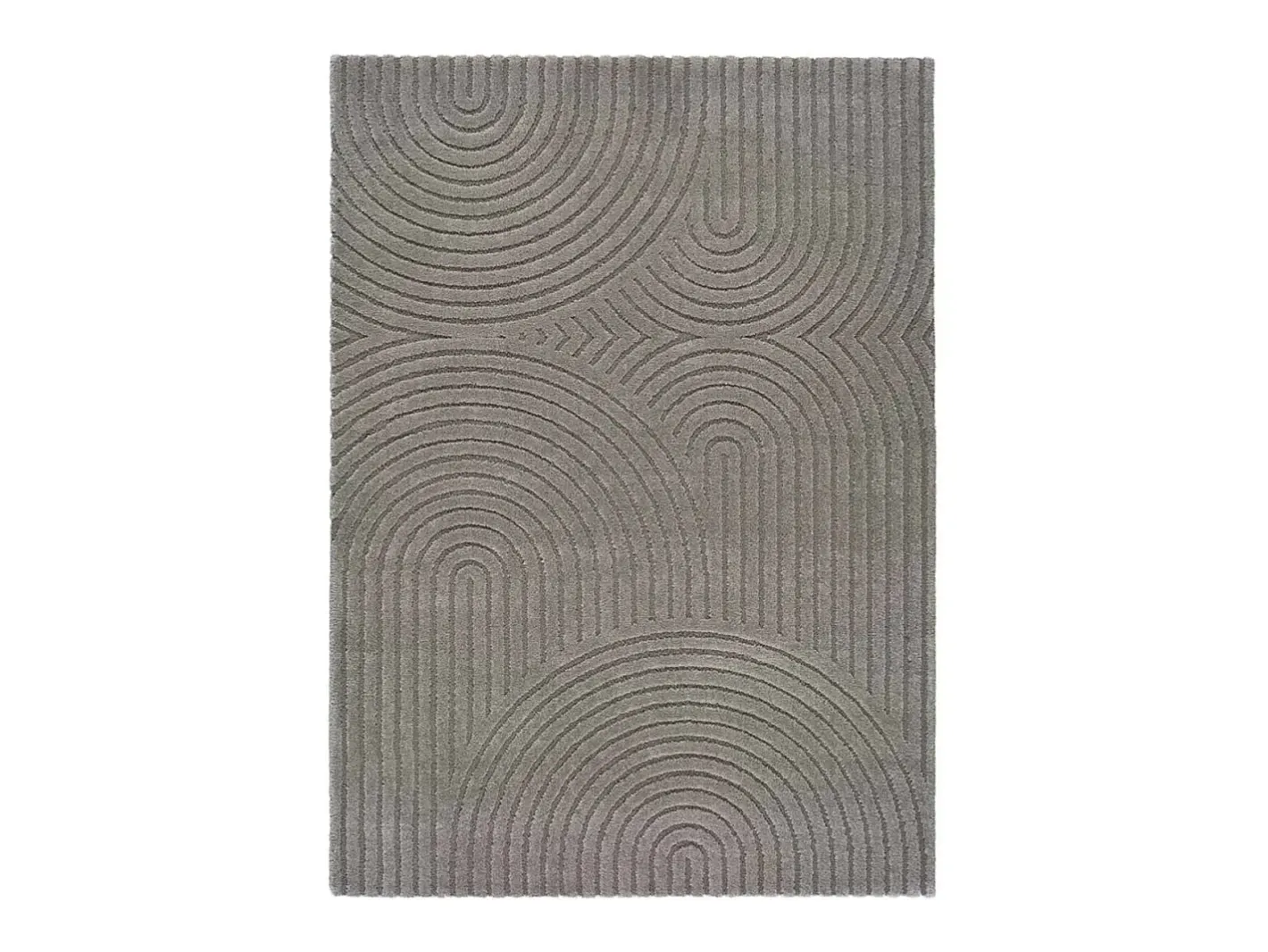 Clearance Alfombra interior - escandinavo con relieve - - 160 x 230 cm - LINA Gris