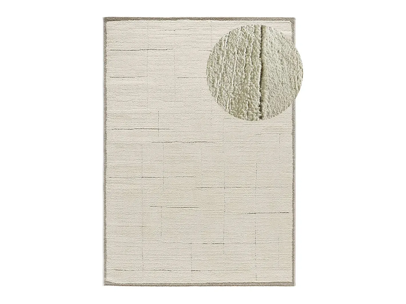 Outlet Alfombra interior - escandinavo - - 120 x 170 cm - CANDELA Crema