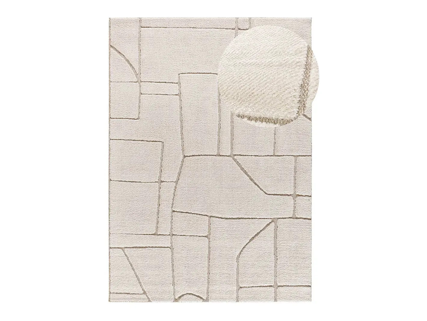 Alfombra interior - escandinavo con relieve - blanco - 160 x 230 cm - DIENA Beige Outlet