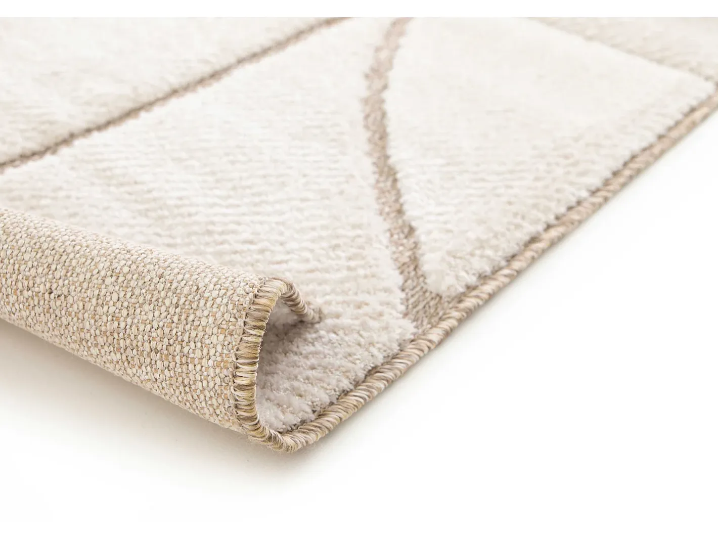 Alfombra interior - escandinavo con relieve - blanco - 160 x 230 cm - DIENA Beige Outlet