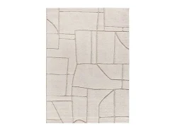 Alfombra interior - escandinavo con relieve - blanco - 160 x 230 cm - DIENA Beige Outlet