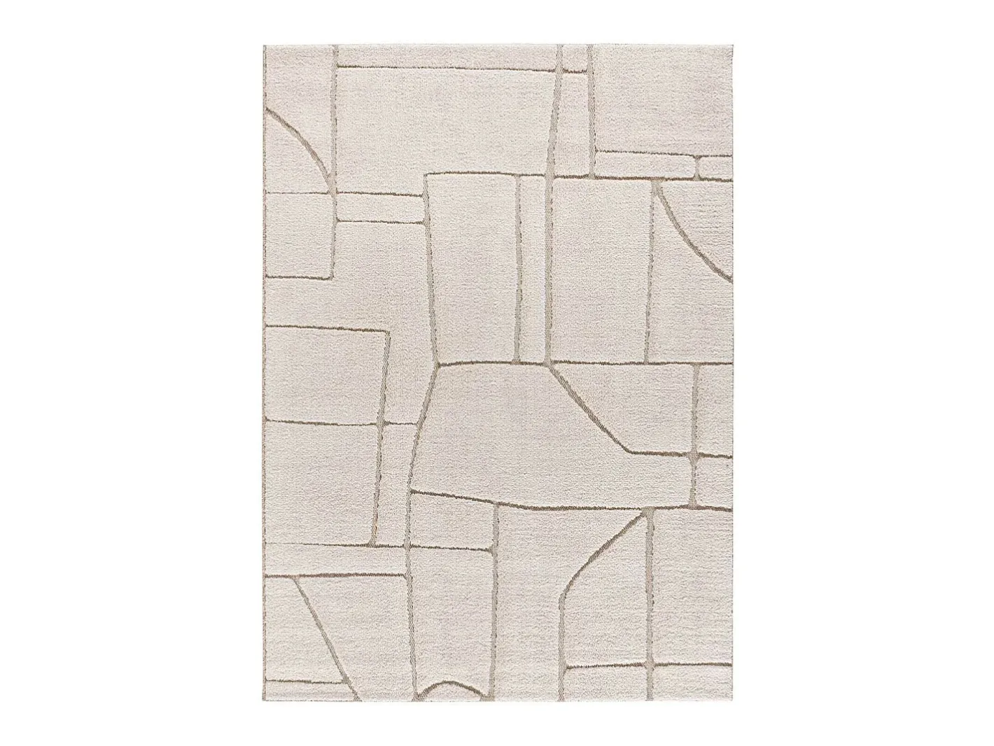 Alfombra interior - escandinavo con relieve - blanco - 160 x 230 cm - DIENA Beige Outlet