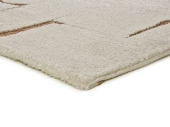 Alfombra interior - escandinavo - crema - 80 x 150 cm - CANDELA Cobrizo