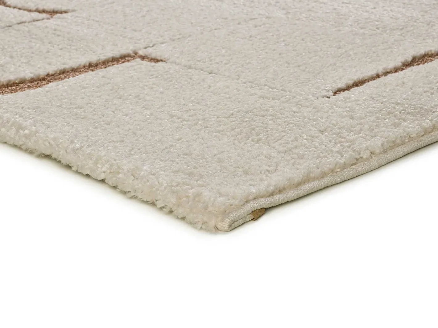 Alfombra interior - escandinavo - crema - 80 x 150 cm - CANDELA Cobrizo