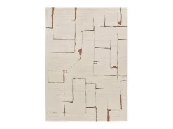 Alfombra interior - escandinavo - crema - 80 x 150 cm - CANDELA Cobrizo