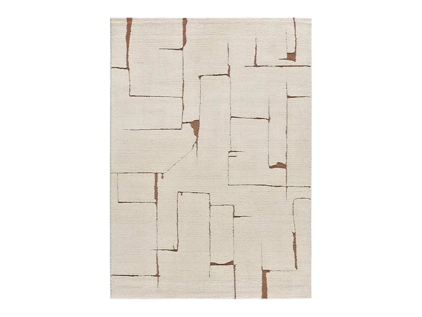 Alfombra interior - escandinavo - crema - 80 x 150 cm - CANDELA Cobrizo