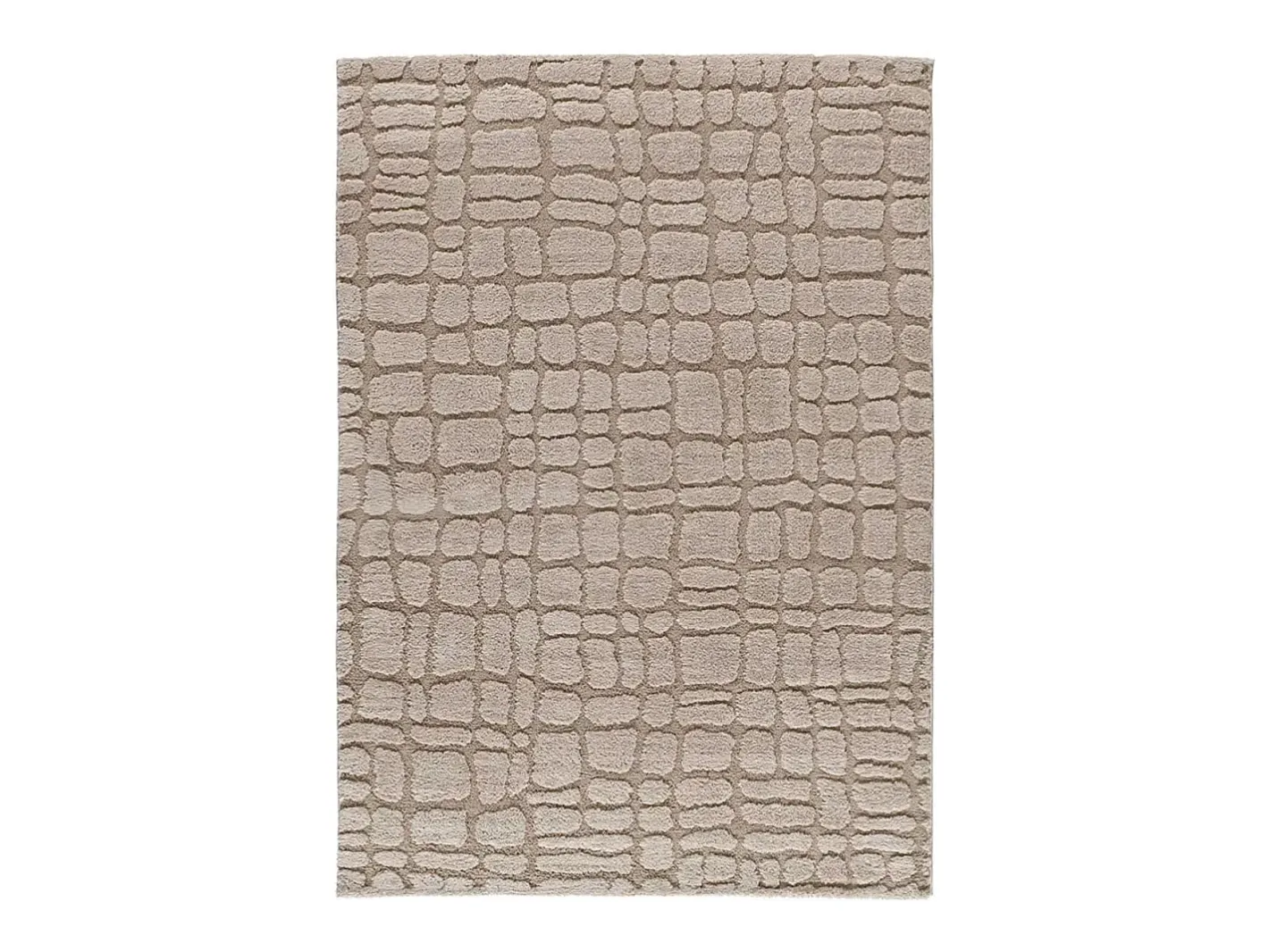 Discount Alfombra interior - escandinavo con relieve - piedra - 152 x 235 cm - JUNO Topo