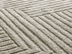Online Alfombra interior - geométrico con relieve - - 120 x 170 cm - VERONA Crema