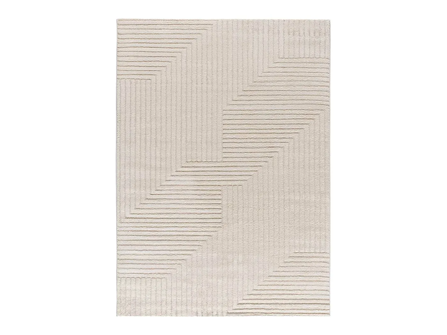 Online Alfombra interior - geométrico con relieve - - 120 x 170 cm - VERONA Crema