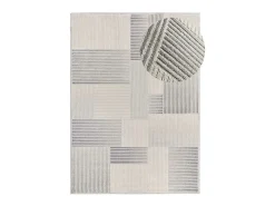 Alfombra De Salón-Alfombra interior - geométrico con relieve - - 160 x 230 cm - BARESA Gris