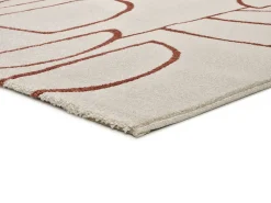 Alfombra interior - geométrico - beige / caldera - 200 x 290 cm - BERUTI Beige / Cobrizo Outlet
