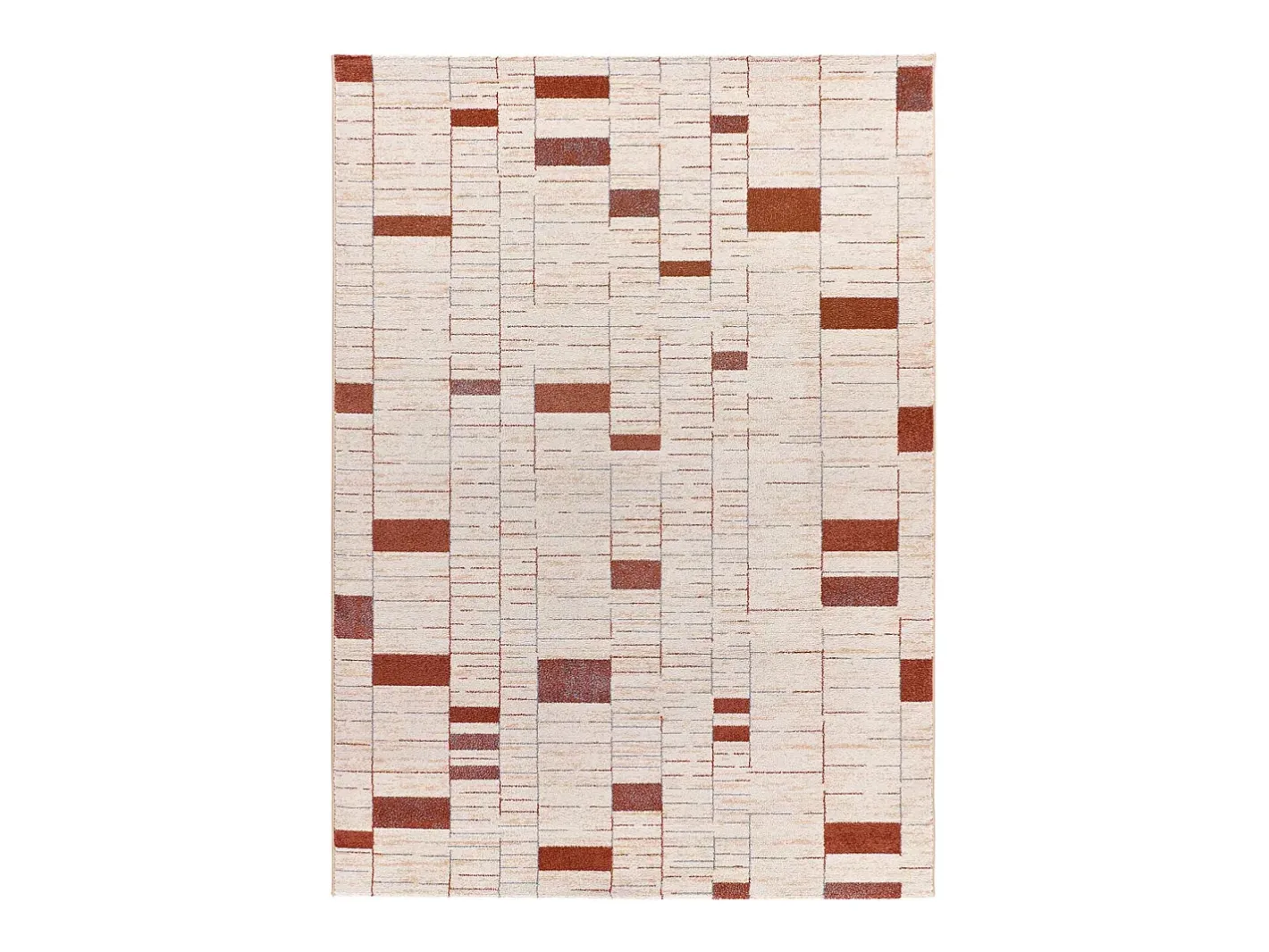 Best Alfombra interior - geométrico - beige / caldera - 133 x 190 cm - BERUTI Beige / Cobrizo