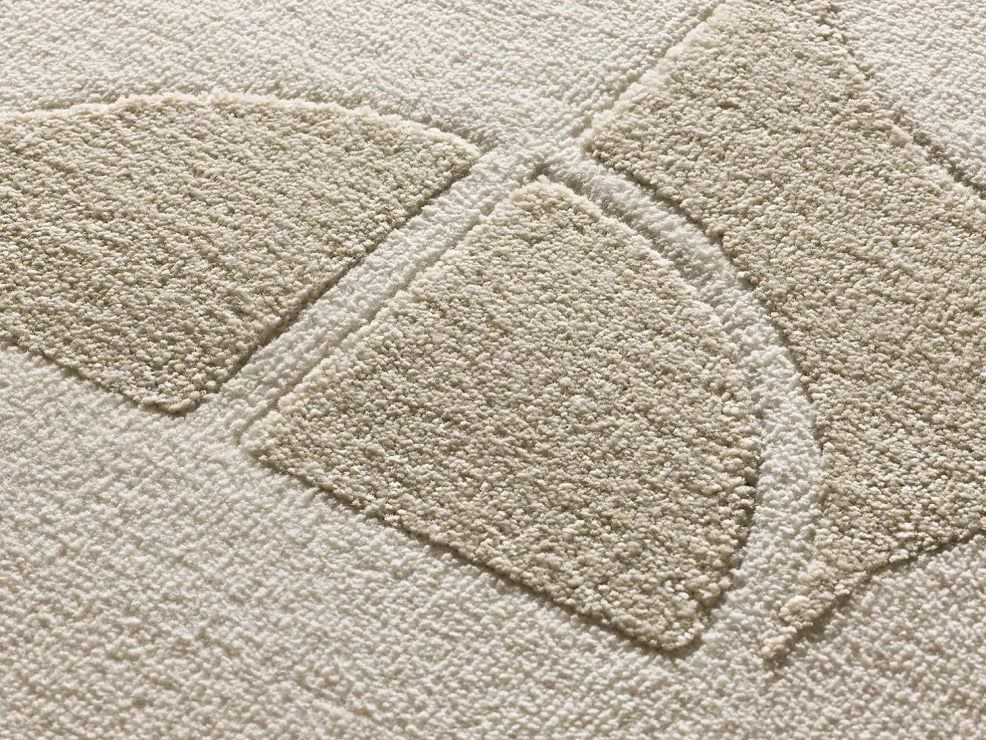 Sale Alfombra interior - geométrico con relieve - - 160 x 230 cm - FLORA Blanco