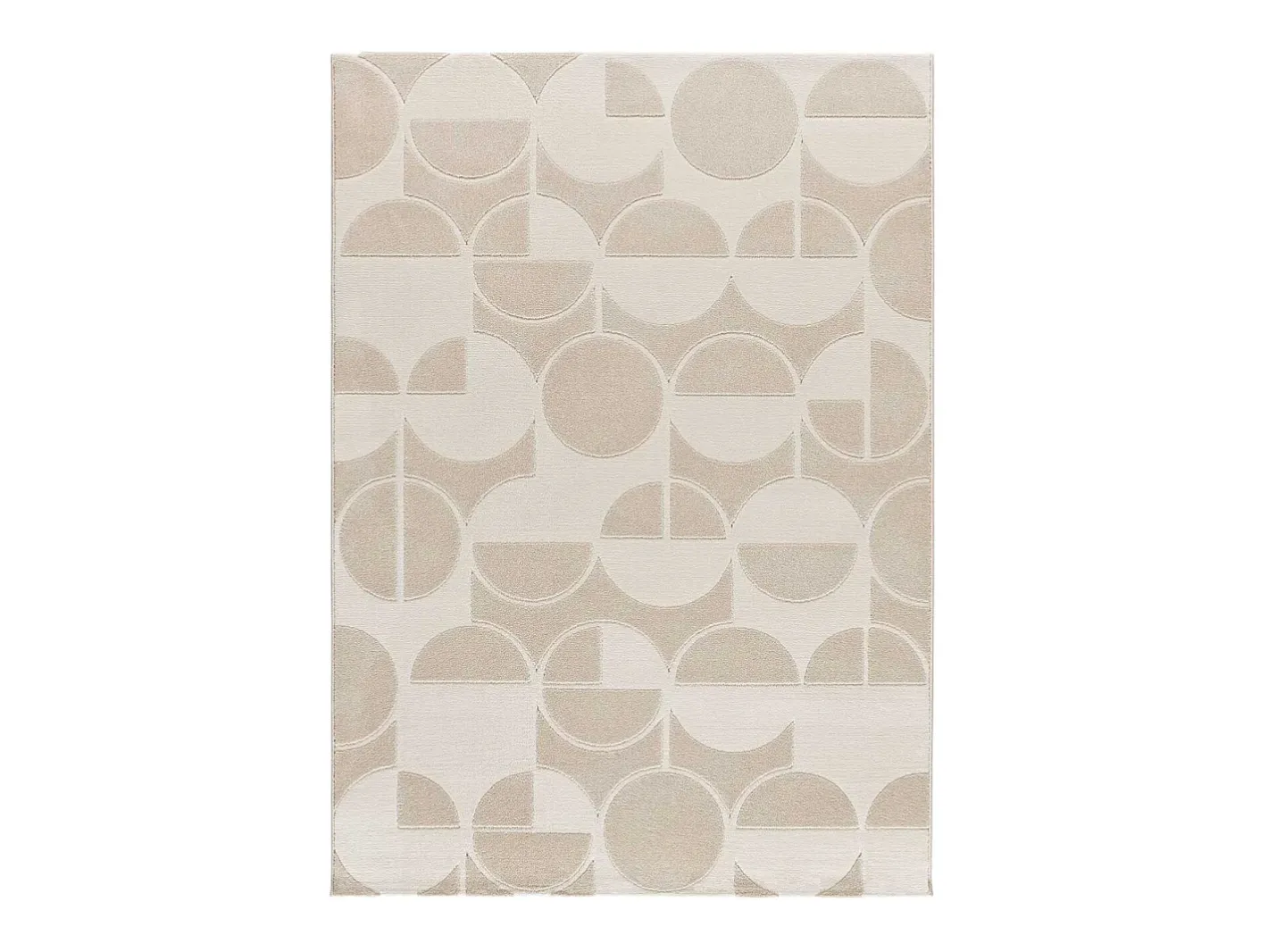 Sale Alfombra interior - geométrico con relieve - - 160 x 230 cm - FLORA Blanco