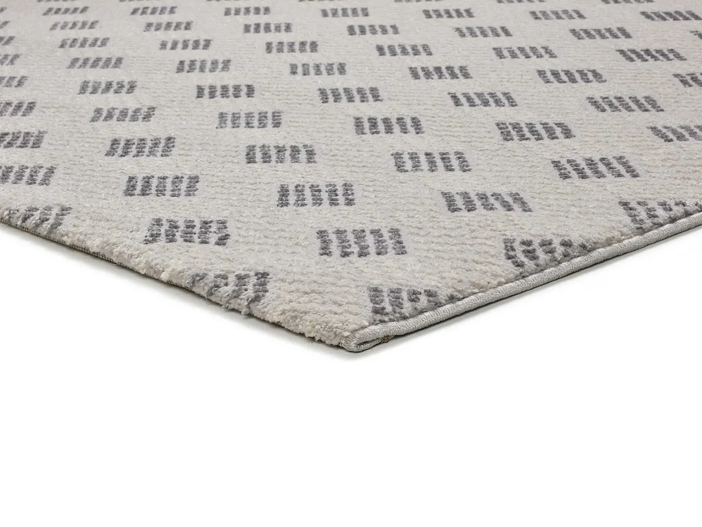 Alfombra De Salón-Alfombra interior - geométrico con relieve - plata - 160 x 230 cm - BARESA Plateado