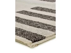 Clearance Alfombra interior - geométrico - beige / negro - 80 x 150 cm - LESSIA Negro / Beige