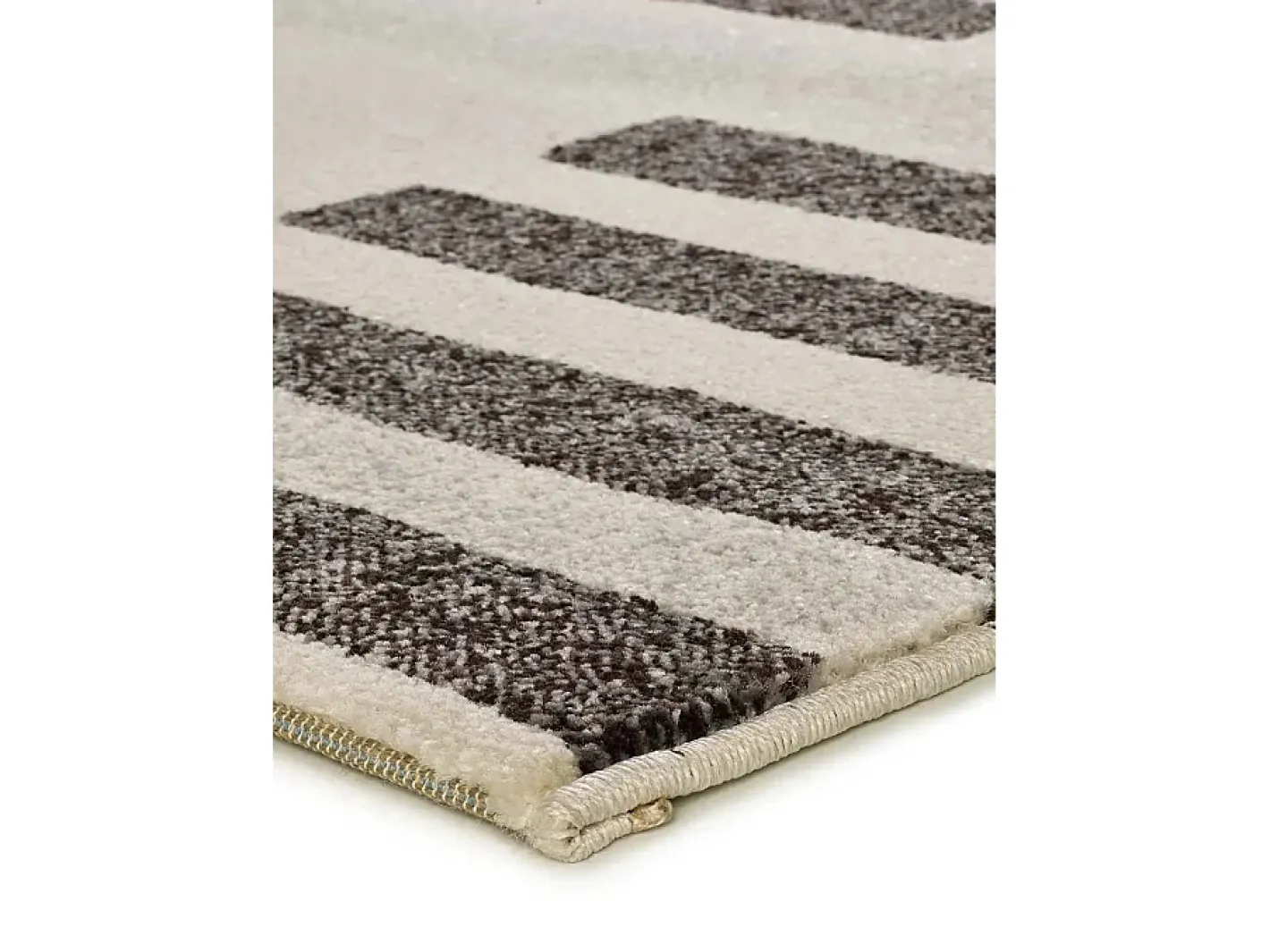 Clearance Alfombra interior - geométrico - beige / negro - 80 x 150 cm - LESSIA Negro / Beige