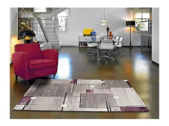Alfombra De Salón-Alfombra interior - geométrico - lila / gris - 200 x 290 cm - DETROIT Gris / Violeta