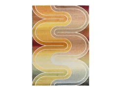 Discount Alfombra interior - geométrico - multicolor - 140 x 200 cm - SYBIL Naranja / Beige / Amarillo / Multicolor